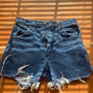 Wrangler Distressed Blue Jean Shorts